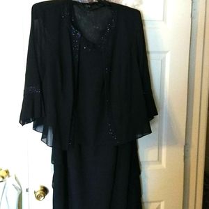 Navy blue-tier dress